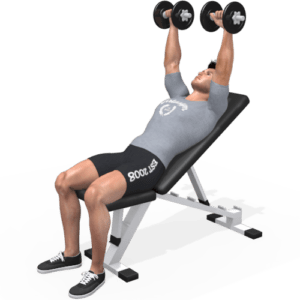 Incline dumbbell press (Virtuagym)